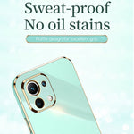 Custodia TPU antiurto con bordo oro per Xiaomi Mi 11