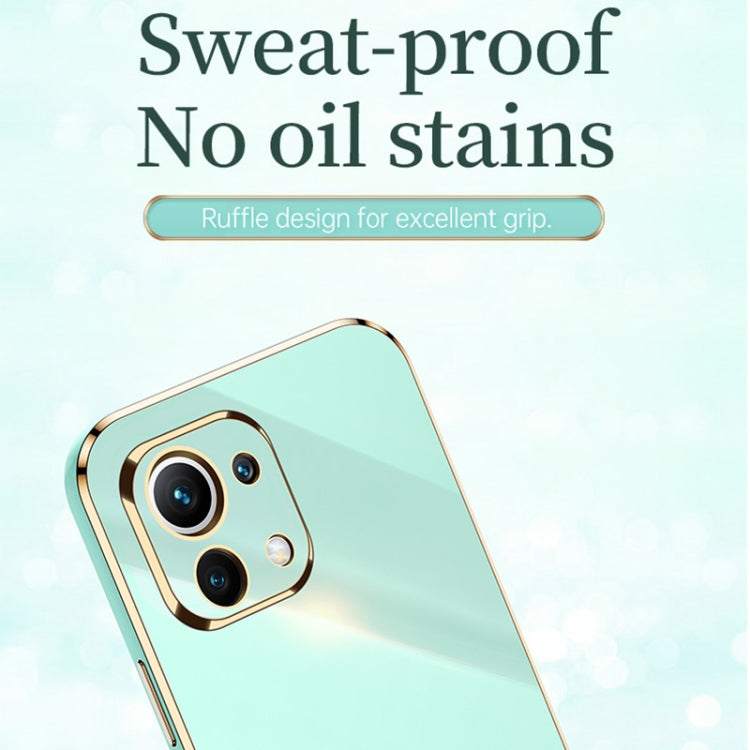Custodia TPU antiurto con bordo oro per Xiaomi Mi 11