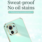 Custodia antiurto in TPU con bordo in oro con placcatura 6D XINLI, For Xiaomi Mi 11, For Xiaomi Mi 11 Ultra, For Xiaomi Mi 11 Lite