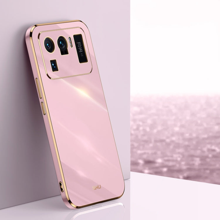 Custodia TPU antiurto con bordo oro per Xiaomi Mi 11