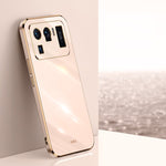 Custodia TPU antiurto con bordo oro per Xiaomi Mi 11