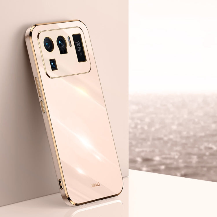 Custodia TPU antiurto con bordo oro per Xiaomi Mi 11
