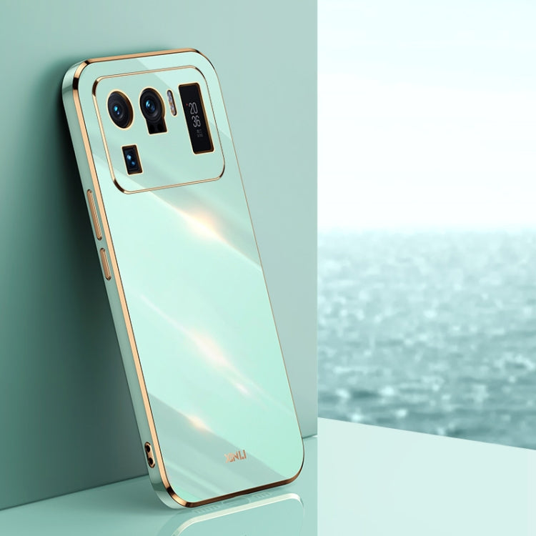 Custodia TPU antiurto con bordo oro per Xiaomi Mi 11