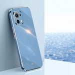 Custodia TPU antiurto con bordo oro per Xiaomi Mi 11