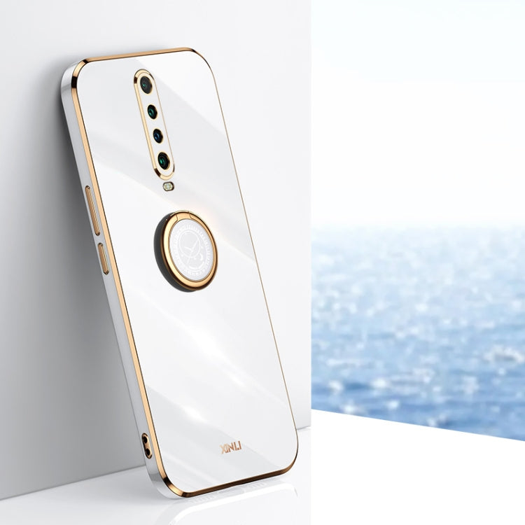 Custodia TPU antiurto con bordo oro per Xiaomi Redmi Note 8 Pro