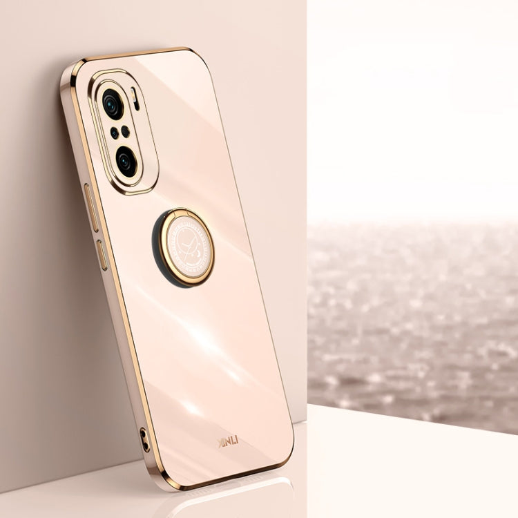 Custodia TPU antiurto con bordo oro per Xiaomi Redmi Note 8 Pro