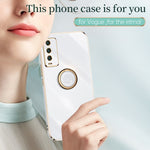 Custodia TPU antiurto con bordo oro per Xiaomi Redmi Note 9 5G