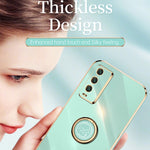 Custodia TPU antiurto con bordo oro per Xiaomi Redmi Note 9 5G