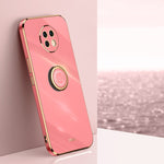Custodia TPU antiurto con bordo oro per Xiaomi Redmi Note 9 5G