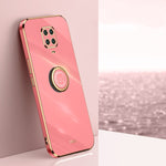 Custodia TPU antiurto con bordo oro per Xiaomi Redmi Note 9 5G