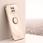 Custodia TPU antiurto con bordo oro per Xiaomi Redmi Note 9 5G
