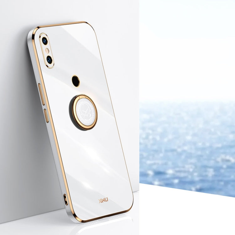 Custodia TPU antiurto con bordo oro 6D per Xiaomi Mi 8