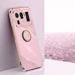Custodia TPU antiurto con bordo oro per Xiaomi Mi 11 Lite