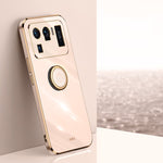 Custodia TPU antiurto con bordo oro per Xiaomi Mi 11 Lite