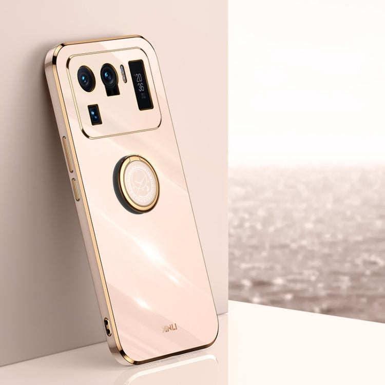 Custodia TPU antiurto con bordo oro per Xiaomi Mi 11 Lite