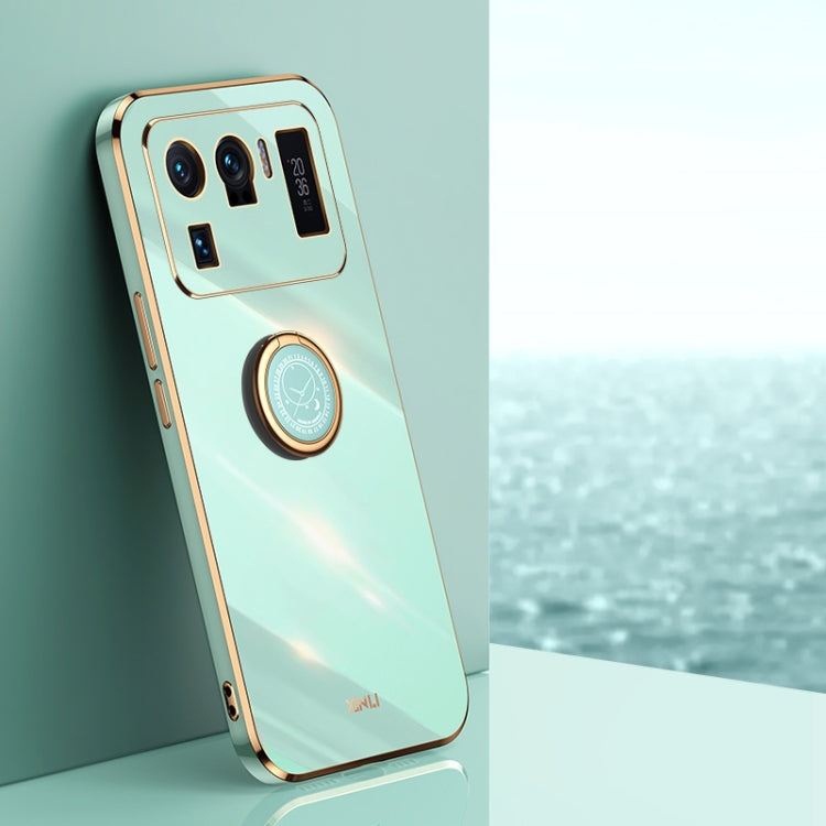 Custodia TPU antiurto con bordo oro per Xiaomi Mi 11 Lite