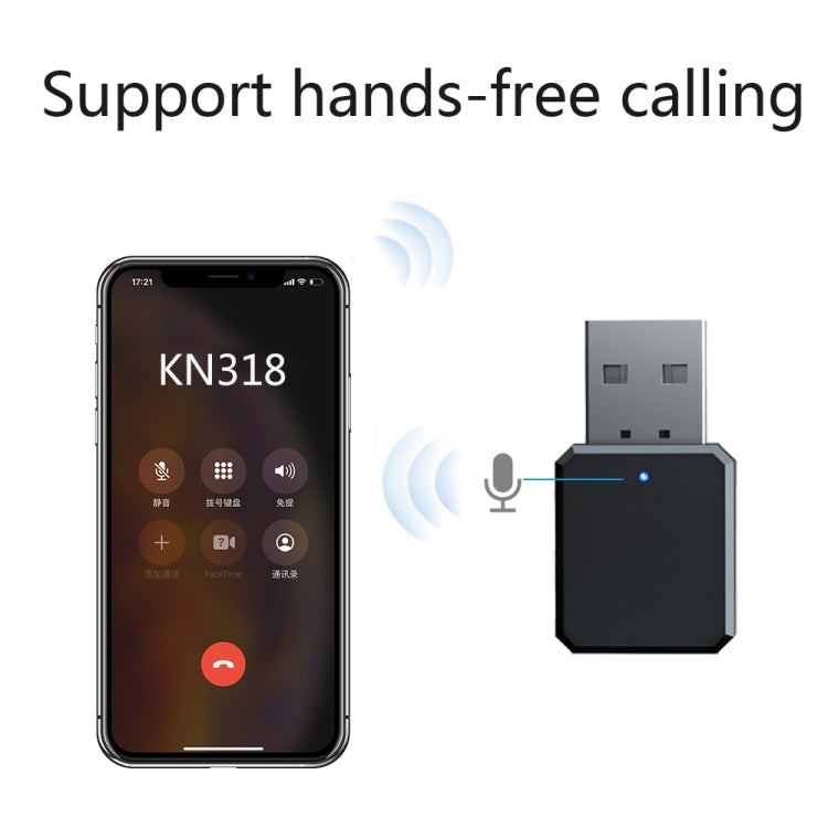 Ricevitore audio adattatore USB Bluetooth 5.1 KN318, KN318