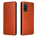 Struttura in fibra di carbonio Flip orizzontale magnetico Custodia in pelle TPU + PC + PU con slot per schede, For Blackview A100, For OnePlus Nord N200 5G