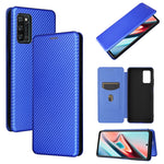 Struttura in fibra di carbonio Flip orizzontale magnetico Custodia in pelle TPU + PC + PU con slot per schede, For Blackview A100, For OnePlus Nord N200 5G