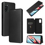 Struttura in fibra di carbonio Flip orizzontale magnetico Custodia in pelle TPU + PC + PU con slot per schede, For Blackview A100, For OnePlus Nord N200 5G