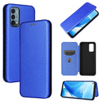 Struttura in fibra di carbonio Flip orizzontale magnetico Custodia in pelle TPU + PC + PU con slot per schede, For Blackview A100, For OnePlus Nord N200 5G