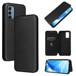 Struttura in fibra di carbonio Flip orizzontale magnetico Custodia in pelle TPU + PC + PU con slot per schede, For Blackview A100, For OnePlus Nord N200 5G