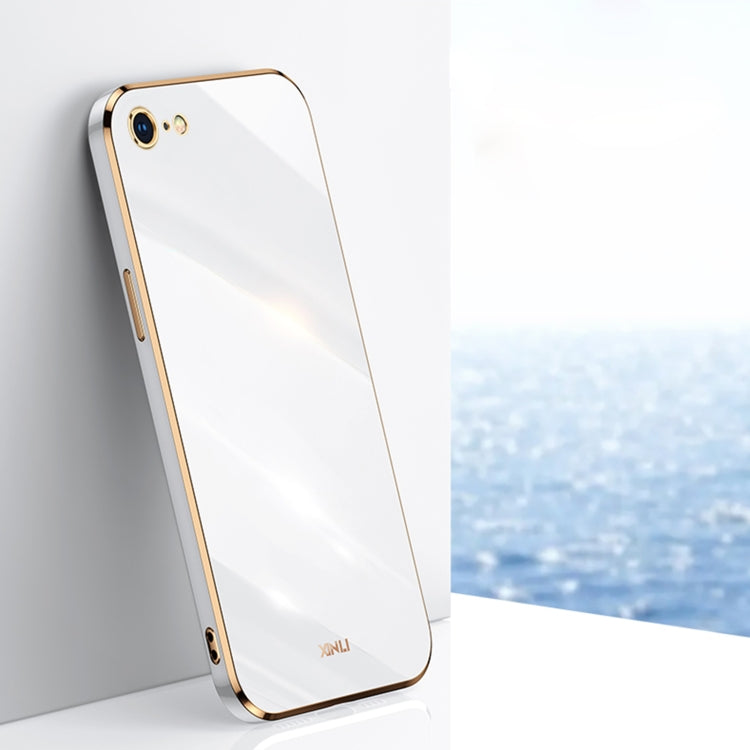 Custodia TPU con bordo oro 6D per iPhone SE 2020, 8, 7
