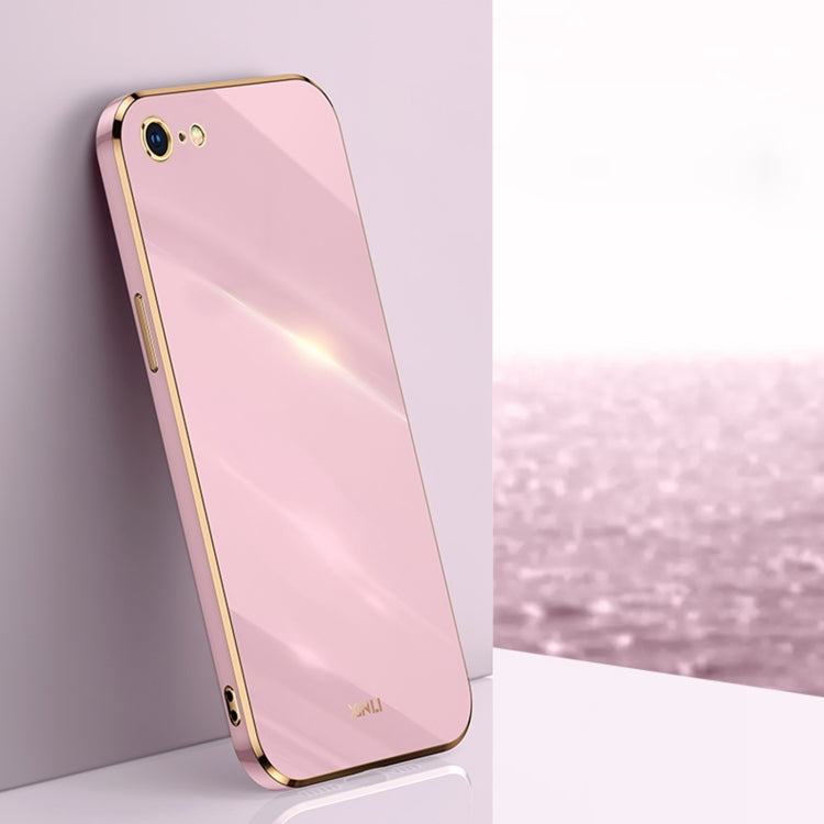Custodia TPU con bordo oro 6D per iPhone SE 2020, 8, 7