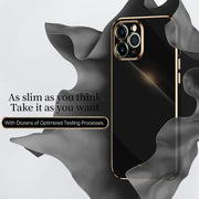 Custodia antiurto in TPU con bordo in oro con placcatura 6D XINLI, For iPhone 11, For iPhone 11 Pro, For iPhone 11 Pro Max