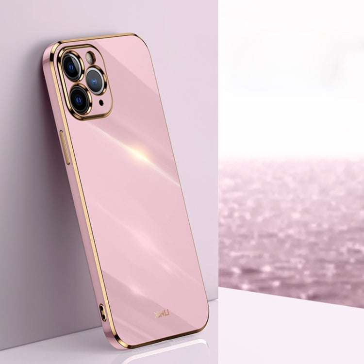 Custodia TPU antiurto con bordo oro per iPhone 11
