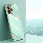 Custodia TPU antiurto con bordo oro per iPhone 11