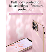 Custodia antiurto in TPU con bordo in oro con placcatura 6D XINLI, For iPhone 12, For iPhone 12 mini, For iPhone 12 Pro Max