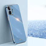 Custodia TPU antiurto con bordo oro per iPhone 12