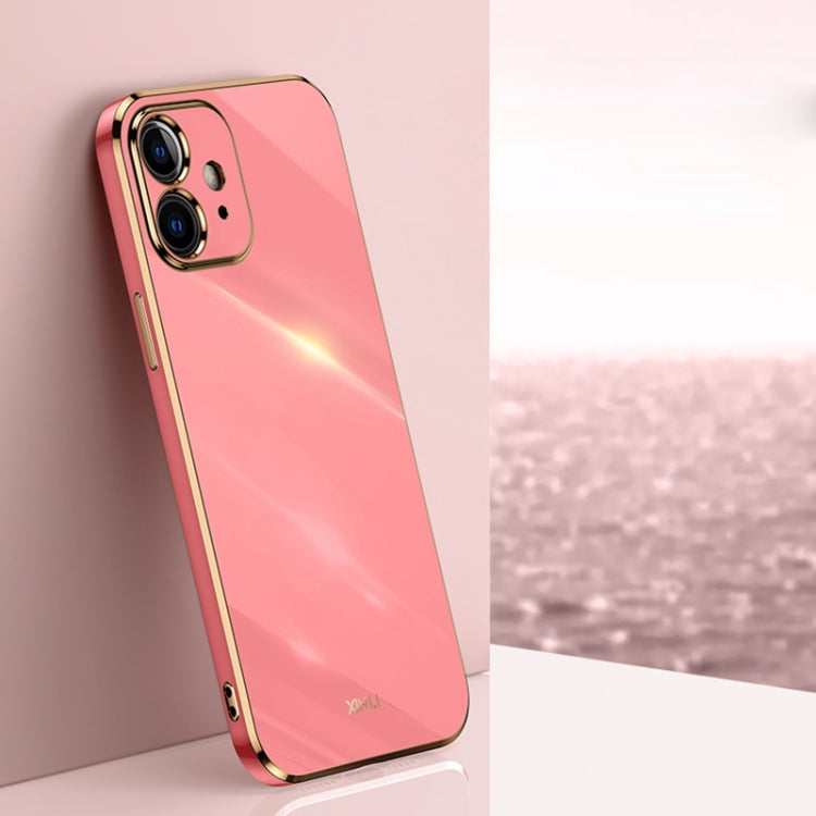 Custodia TPU antiurto con bordo oro per iPhone 12