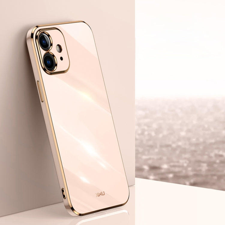 Custodia TPU antiurto con bordo oro per iPhone 12