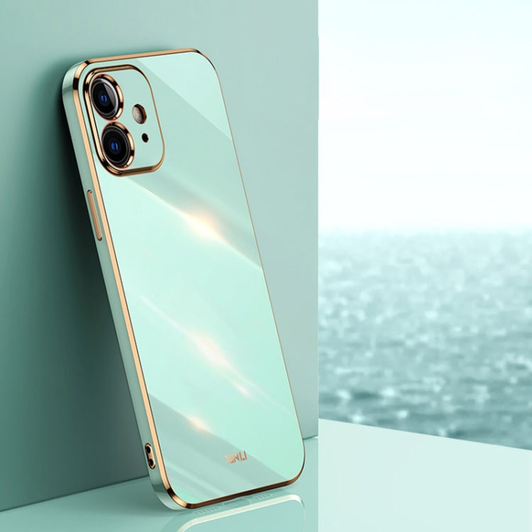 Custodia TPU antiurto con bordo oro per iPhone 12