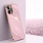 Custodia TPU antiurto con bordo oro per iPhone 12 Pro