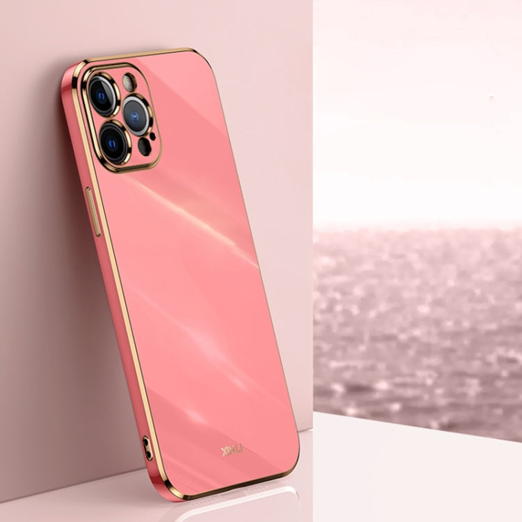 Custodia TPU antiurto con bordo oro per iPhone 12