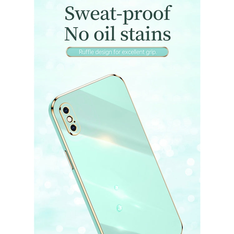 Custodia TPU antiurto con bordo oro per iPhone XR