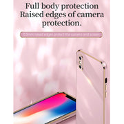 Custodia antiurto in TPU con bordo in oro con placcatura 6D XINLI, For iPhone XS Max, For iPhone 8 Plus / 7 Plus, For iPhone 12 Pro