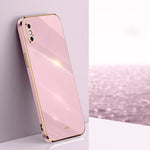 Custodia TPU antiurto con bordo oro per iPhone 12 Pro
