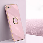 Custodia TPU antiurto con bordo oro placcato per iPhone SE 2020