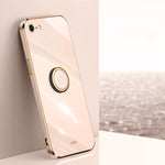 Custodia TPU antiurto con bordo oro placcato per iPhone SE 2020