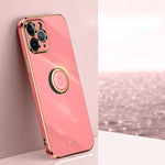 Custodia TPU antiurto con bordo oro placcato per iPhone SE 2020