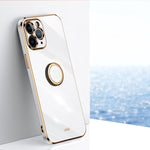 Custodia TPU antiurto con bordo oro placcato per iPhone SE 2020
