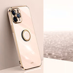 Custodia TPU antiurto con bordo oro placcato per iPhone SE 2020