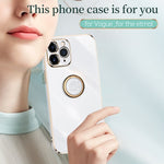 Custodia TPU antiurto con bordo oro 6D per iPhone 11 Pro Max