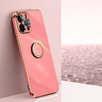Custodia TPU antiurto con bordo oro placcato per iPhone 12 Pro
