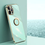 Custodia TPU antiurto con bordo oro placcato per iPhone 12 Pro