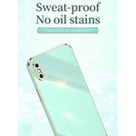 Custodia TPU antiurto con bordo oro 6D per iPhone XS
